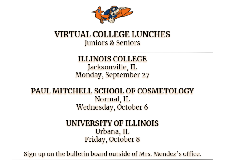 virtual college lunches