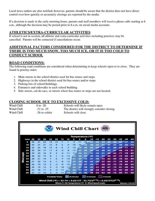 School Closing Guidelines Page 2